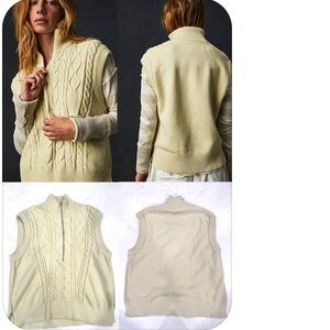 ❤️♥️Free people Lizzy half zip sweater vest